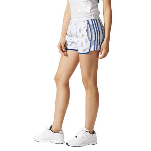 Adidas HI Waist Shorts Bleu,Blanc