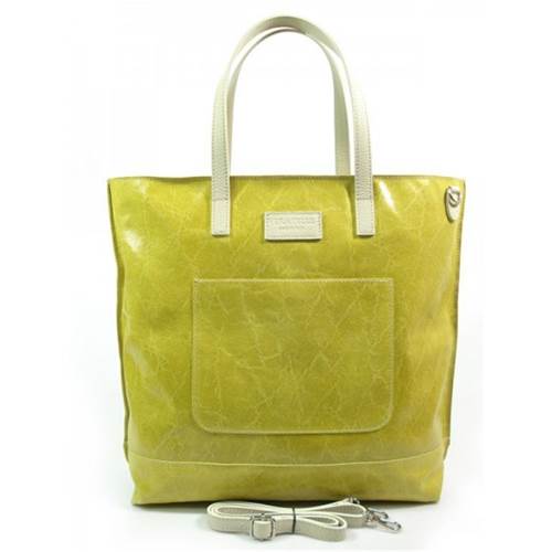 Vera Pelle Shopper Bag A4 Jaune