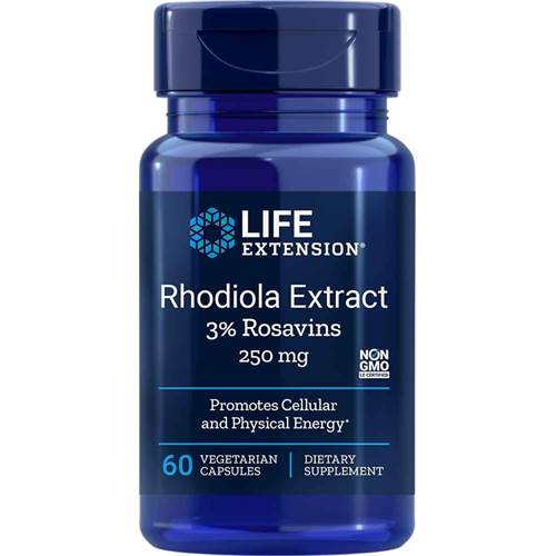 Life Extension Rhodiola Extract 3 Rosavins Bleu marine