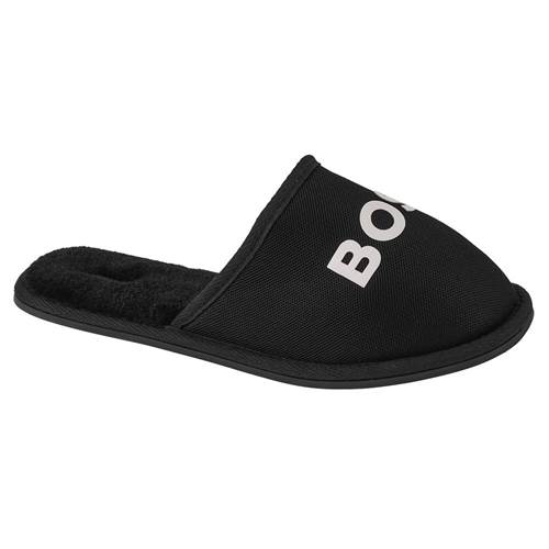 BOSS Logo Slippers Noir