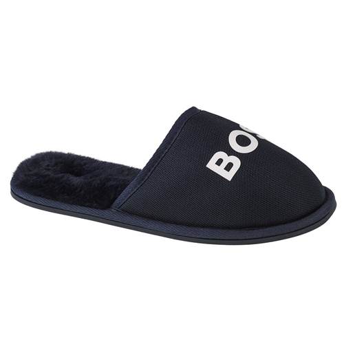 BOSS Logo Slippers Noir