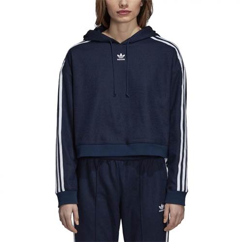 Adidas 3STRIPES Cropped Hoodie Bleu marine