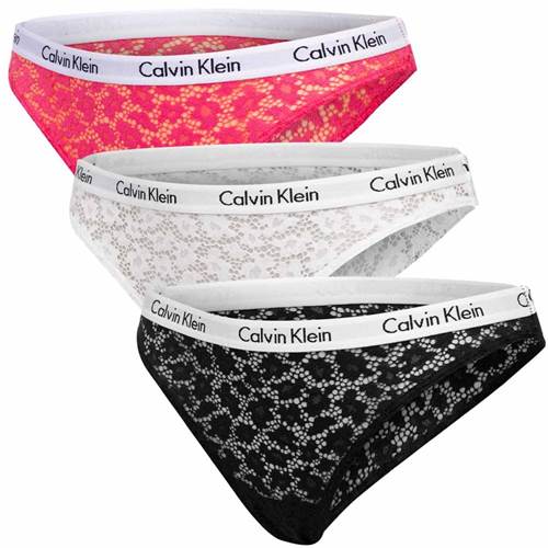 Calvin Klein 3 Pack Bikini Briefs Carousel Blanc,Rose,Noir