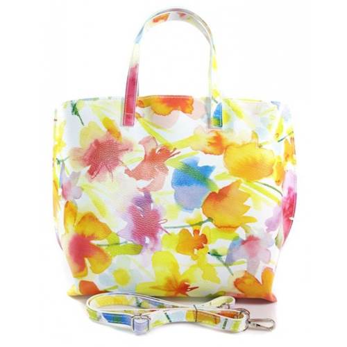 Vera Pelle A4 Shopper Bag Jaune,Rose,Blanc