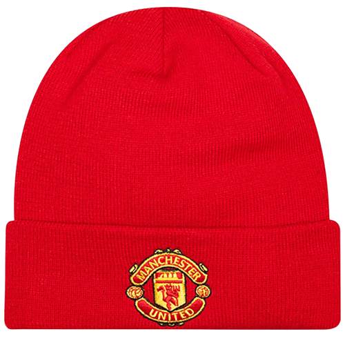 New Era Core Cuff Beanie Manchester United Fc Hat Rouge