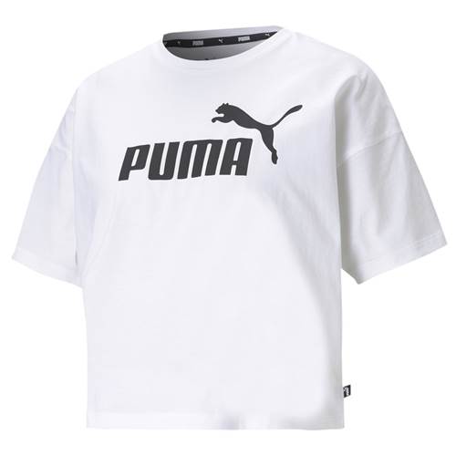 Puma Ess Cropped Logo Blanc