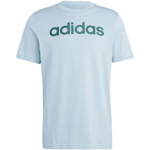 Adidas Essentials Single Jersey Linear Embroidered Logo Bleu