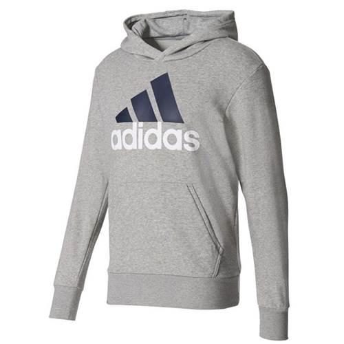 Adidas Essentials Linear Pullover Hood French Terry M Gris