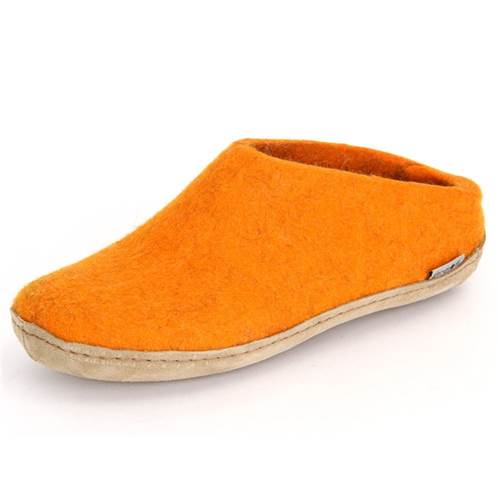 Chaussure Glerups DK Open Heel Orange Lammwollfilz