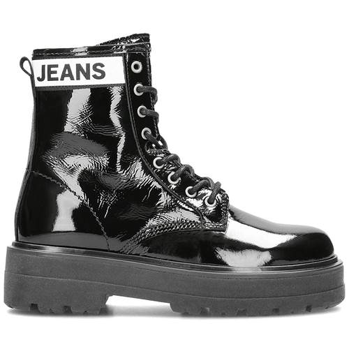 Tommy Hilfiger Jeans Patent Leather Flatform Boot EN0EN00700BDS