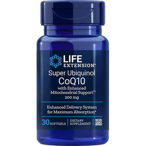Life Extension Super Ubiquinol COQ10 With Enhanced Mitochondrial Support Bleu marine