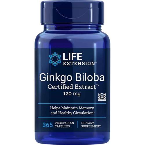 Compléments alimentaires Life Extension Ginkgo Biloba Certified Extract