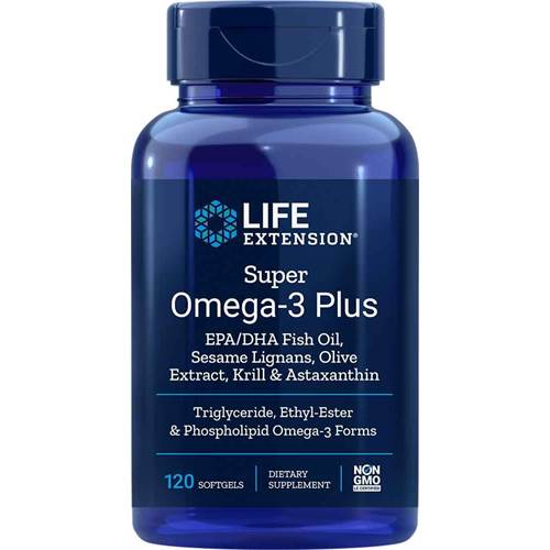 Compléments alimentaires Life Extension Super OMEGA3 Plus Epa Dha With Sesame Lignans Olive Extract Krill Astaxanthin