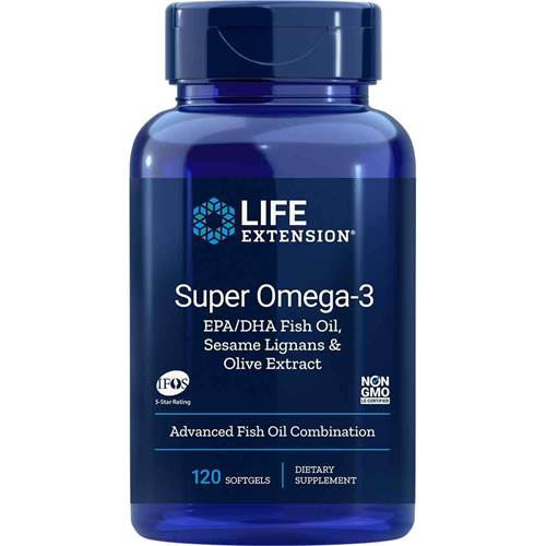 Compléments alimentaires Life Extension Super OMEGA3 Plus Epa Dha With Sesame Lignans Olive Extract Krill Astaxanthin