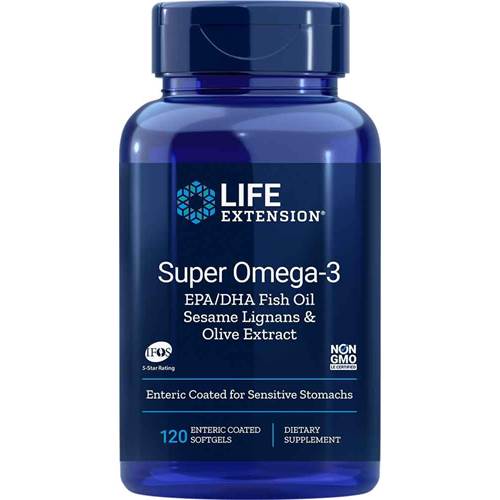 Compléments alimentaires Life Extension Super OMEGA3 Epa Dha With Sesame Lignans Olive Extract