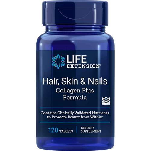 Compléments alimentaires Life Extension Hair Skin Nails Collagen Plus Formula