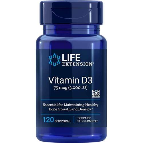 Compléments alimentaires Life Extension Vitamin D3 3000 IU