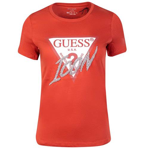 Guess CN Icon Tee Rouge