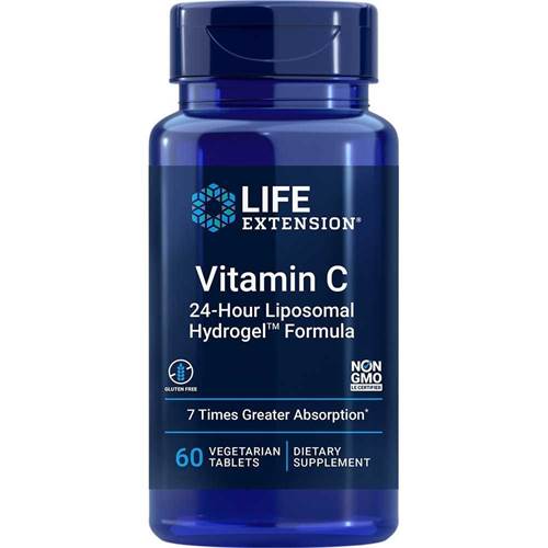 Life Extension Vitamin C 24HOUR Liposomal Hydrogel Formula Bleu marine