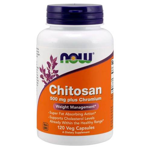 Compléments alimentaires NOW Foods Chitosan 500 MG Chrom 100 Mcg