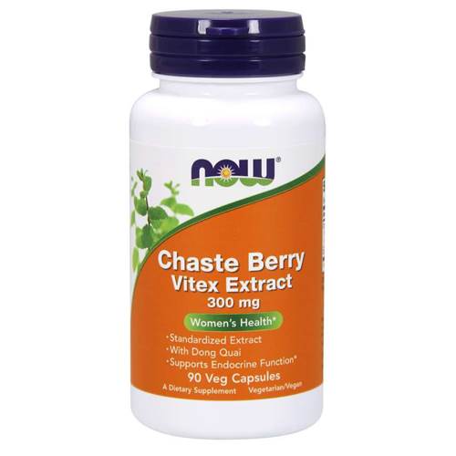 NOW Foods Chaste Berry Vitex Extract Orange,Blanc
