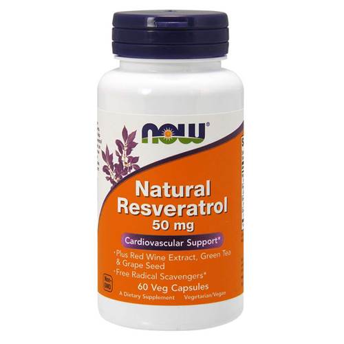 Compléments alimentaires NOW Foods Natural Resveratrol 50 MG