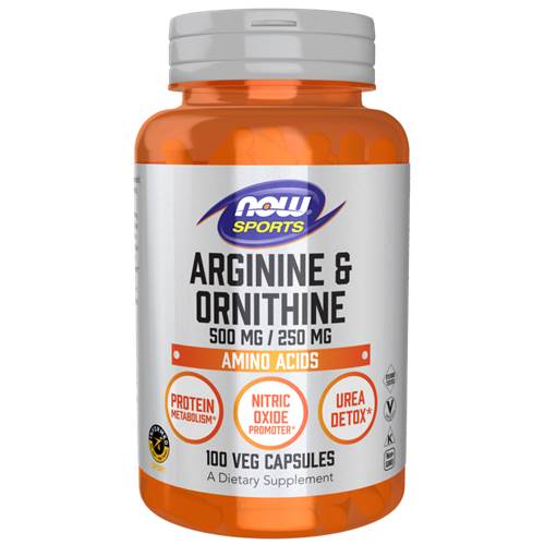Compléments alimentaires NOW Foods Arginine 500 MG Ornithine 250 MG
