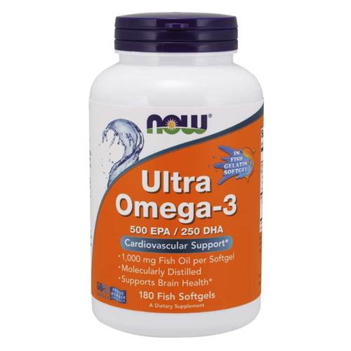 NOW Foods Ultra Omega-3 Orange,Blanc