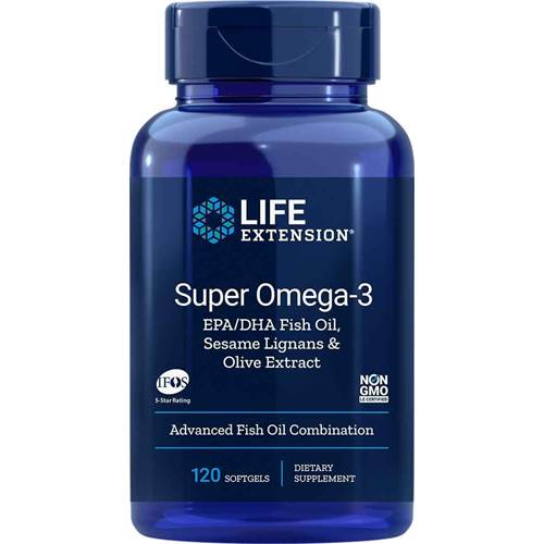 Compléments alimentaires Life Extension Super Omega3 Epadha With Sesame Lignans Olive Extract Eu