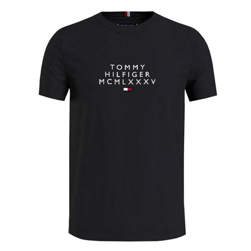Tommy Hilfiger T-shirt Męski Small Centre Noir