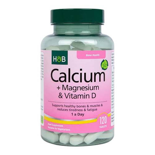 Holland & Barrett Calcium Plus Magnesium, Vitamin D Blanc