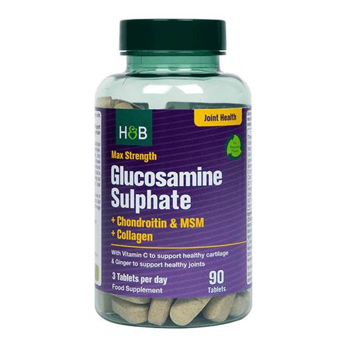 Compléments alimentaires Holland & Barrett Max Strength Glucosamine Sulphate, Chondroitin, Msm, Collagen