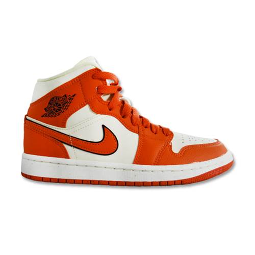Nike Air Jordan 1 Mid Se Sport Spice Blanc,Orange
