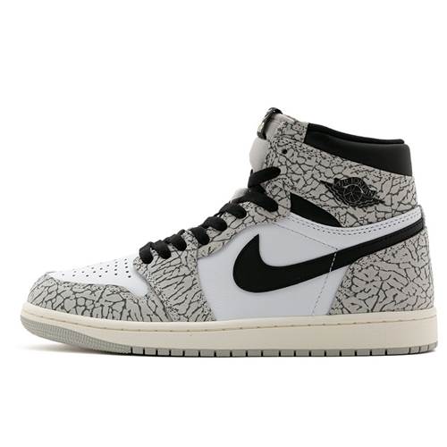 Nike Air Jordan 1 Brand Retro High Og White Cement Blanc,Gris