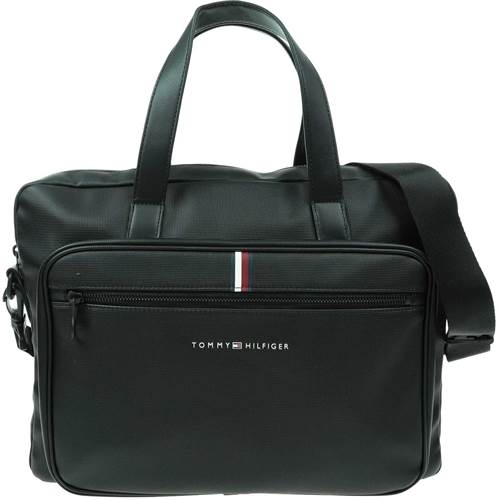 Tommy Hilfiger Th Essential Pique Computer Bag Noir,Vert