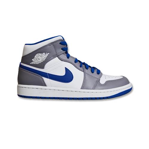 Nike Air Jordan 1 Mid True Blue Gris,Blanc
