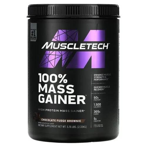 Compléments alimentaires MuscleTech 100% Mass Gainer Chocolate Fudge Brownie