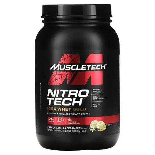 Compléments alimentaires MuscleTech Nitro-tech 100% Whey Gold French Vanilla Cream