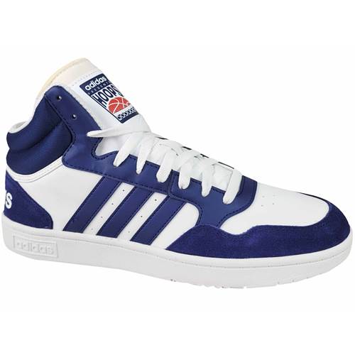 Adidas Hoops 3.0 Mid Blanc,Bleu marine